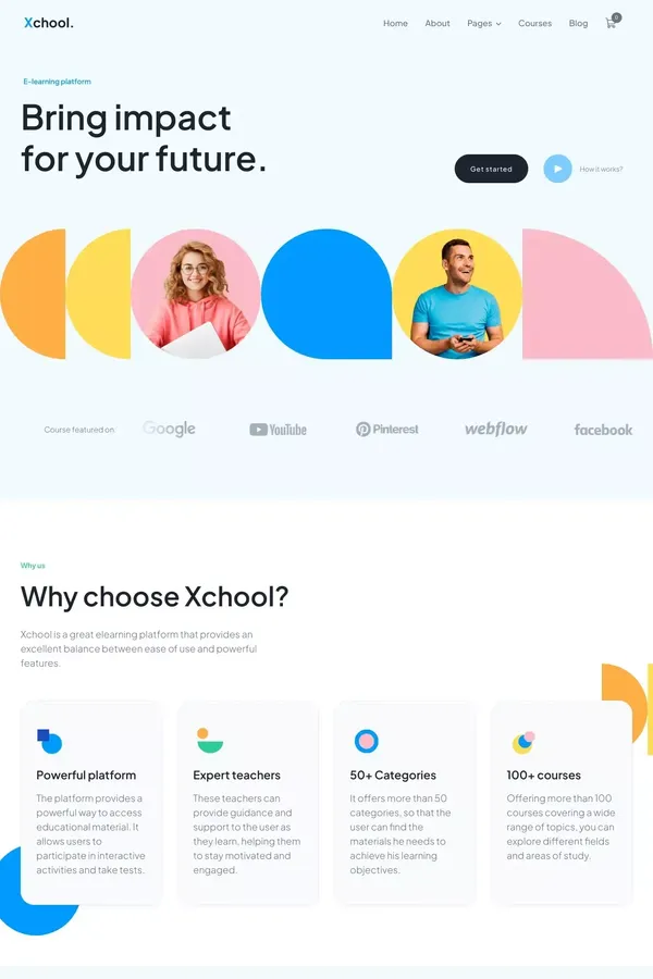 Xchool - Webflow Ecommerce Website Template