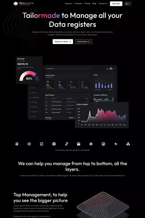 Vancouver Plus - Webflow Ecommerce website template - Template design inspiration