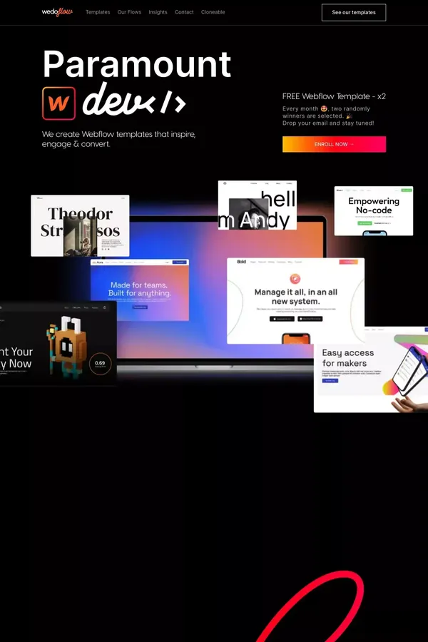 Webflow Templates → Exclusive Designs | Wedoflow
