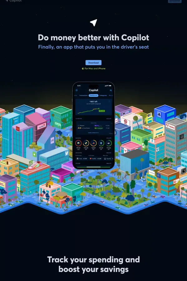 Copilot - Landing design inspiration