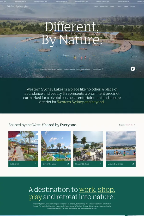 Western Sydney Lakes – Different, By Nature. - Other design inspiration