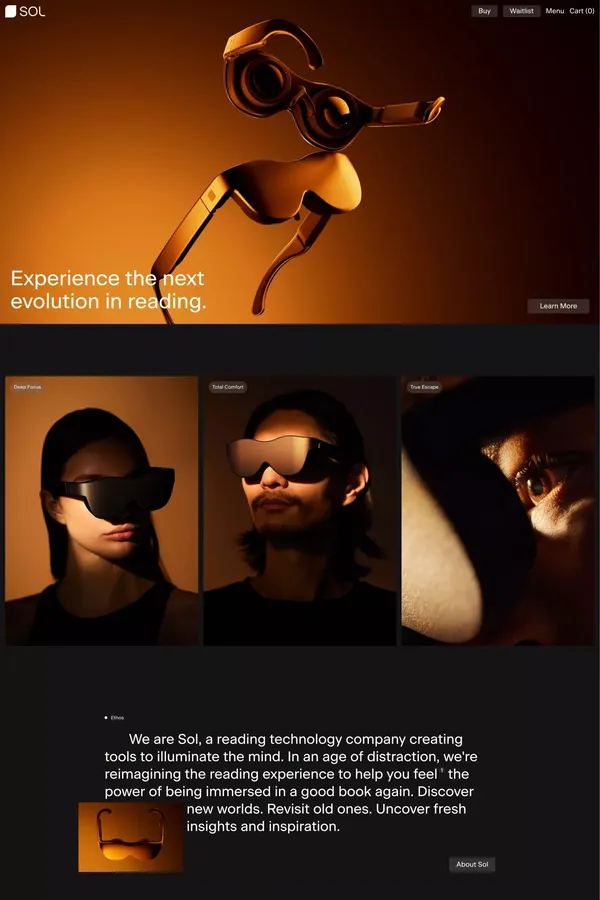 Sol | Illuminate Your Mind - Ecommerce design inspiration