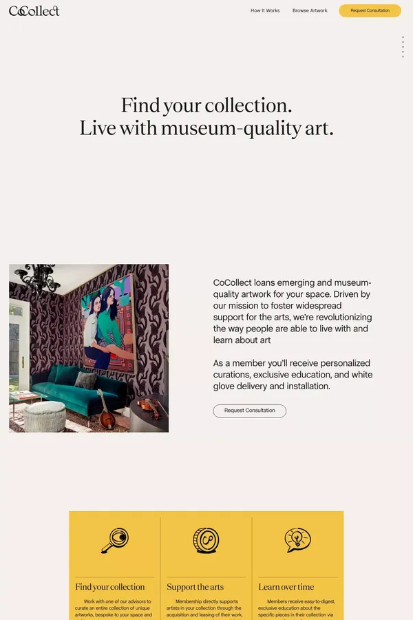 CoCollect - Curated Art Collections With Emerging & Museum-Quality Artwork - Other design inspiration