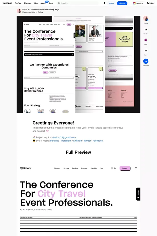 Behance - Portfolio design inspiration