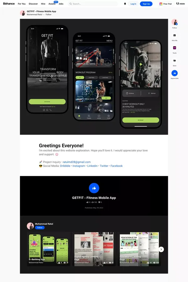 Behance - Portfolio design inspiration