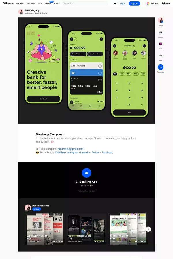 Behance - Portfolio design inspiration