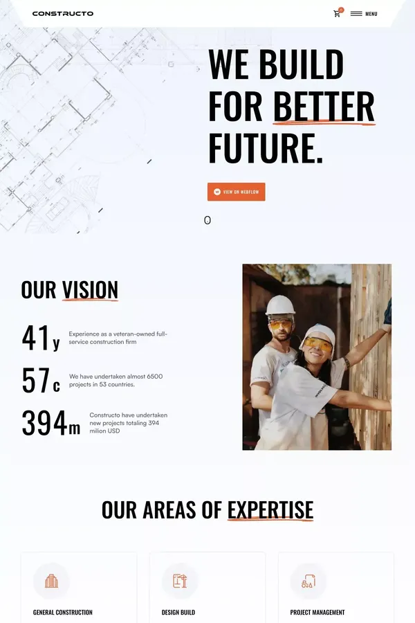 Constructo - Webflow Ecommerce website template