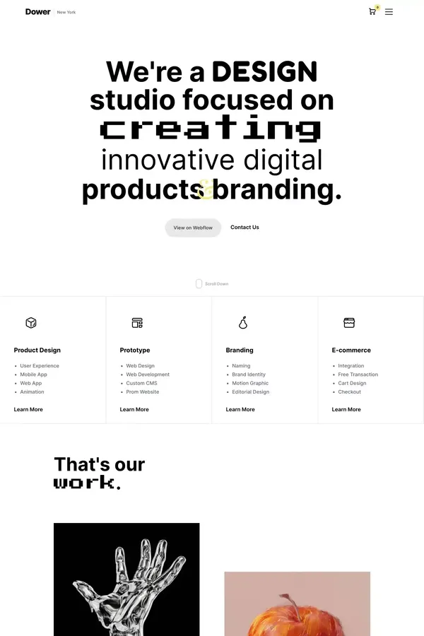 Dower - Webflow Ecommerce website template
