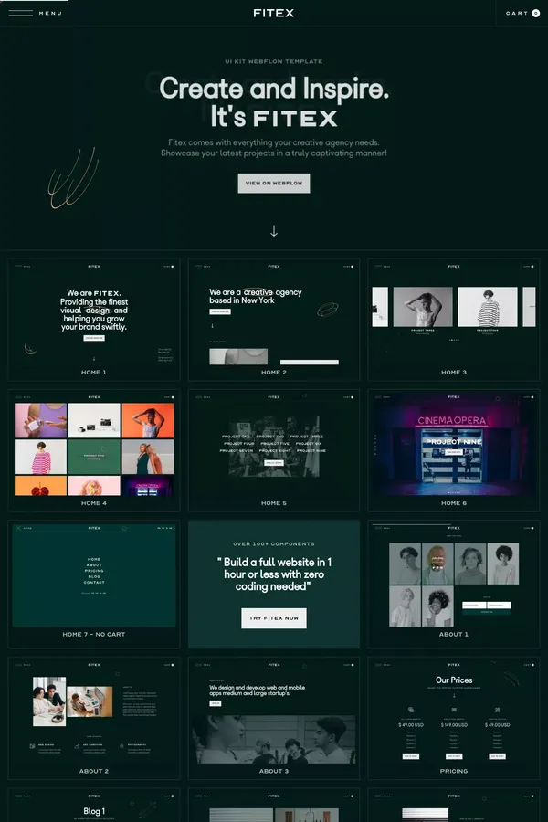 Fitex - Webflow HTML website template