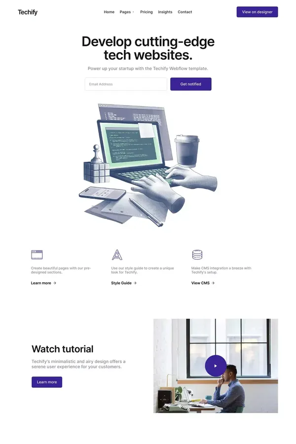 Techify - Webflow Ecommerce website template