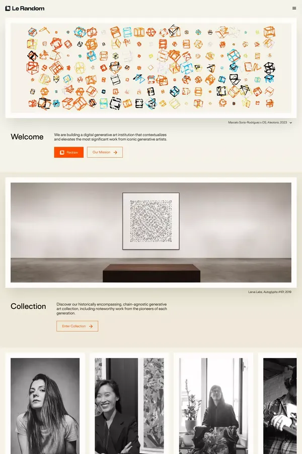 Le Random — A Digital Generative Art Institution - Other design inspiration