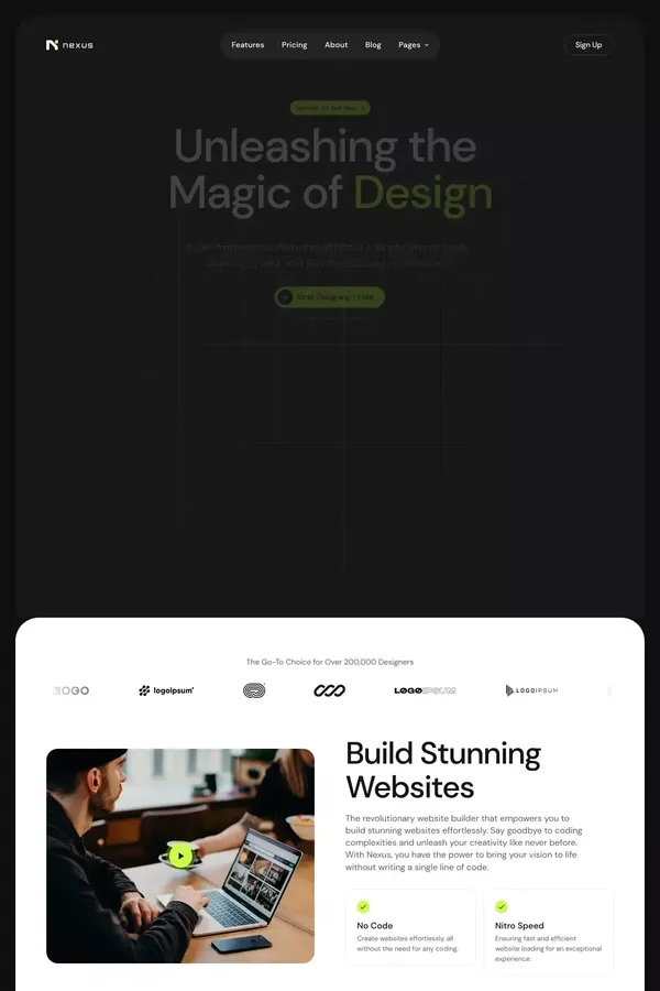 Nexus - SaaS Framer Template - Template design inspiration