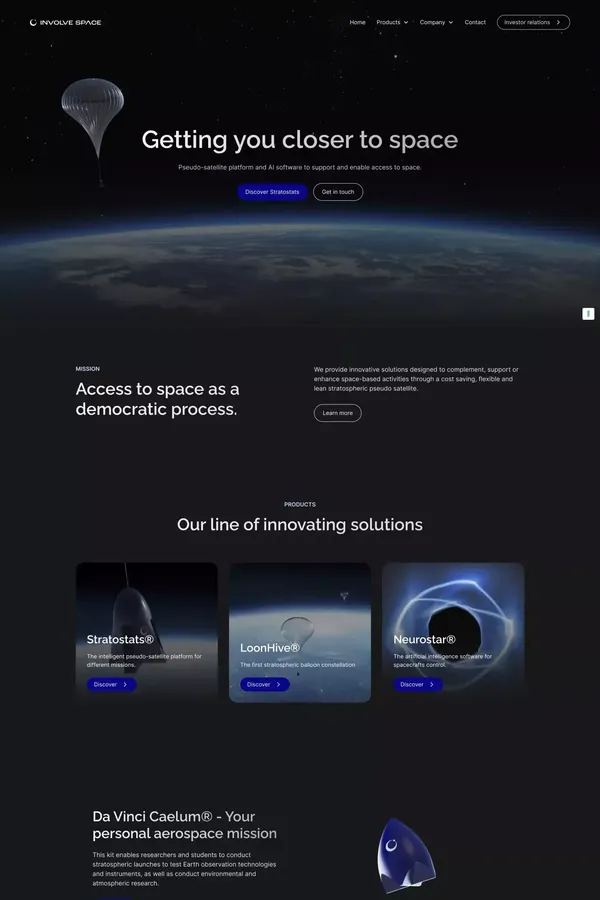 Involve Space - Landing design inspiration