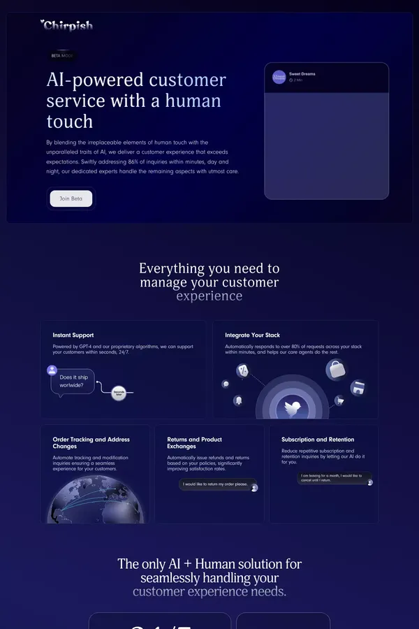 Chirpish AI - Product listing design inspiration