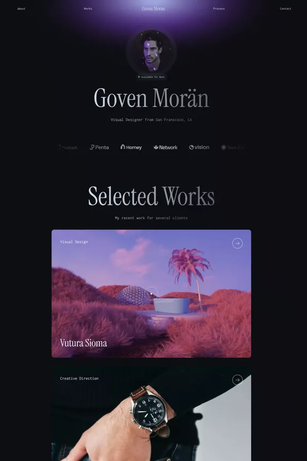 Goven Moran â Portfolio Framer Template