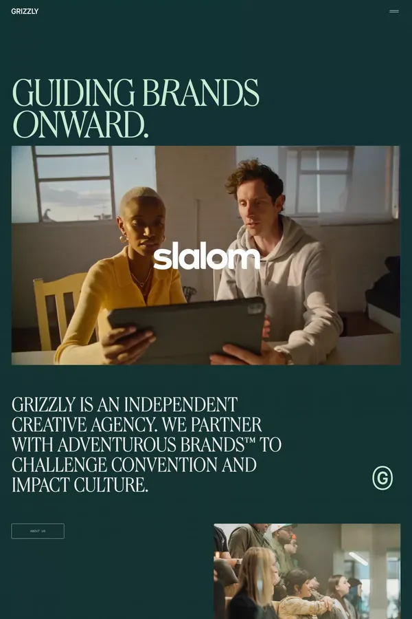 Independent Creative Agency | Grizzly™ - Guiding Brands Onward - Portfolio design inspiration