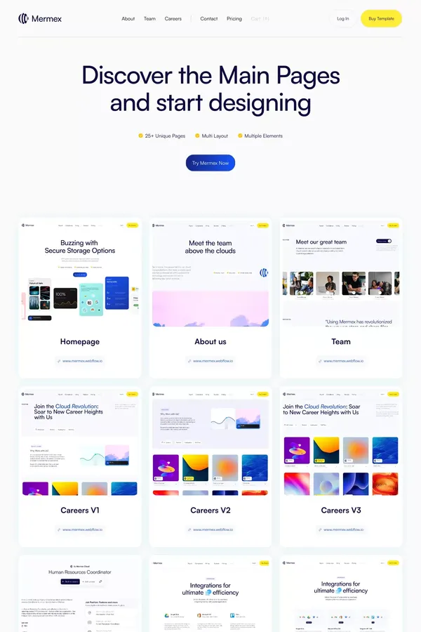First Page - Mermex -  Webflow Ecommerce Website Template - website design inspiration
