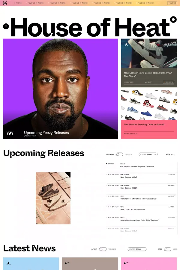 House of Heat° - Blog design inspiration