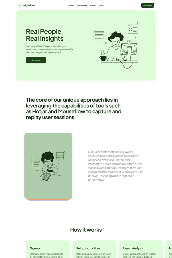 InsightReel | Get direct insights to fuel your growth - Landing design inspiration