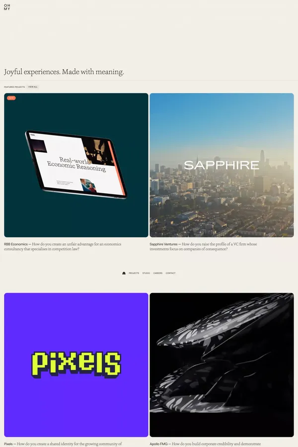Digital-first design studio — OHMY