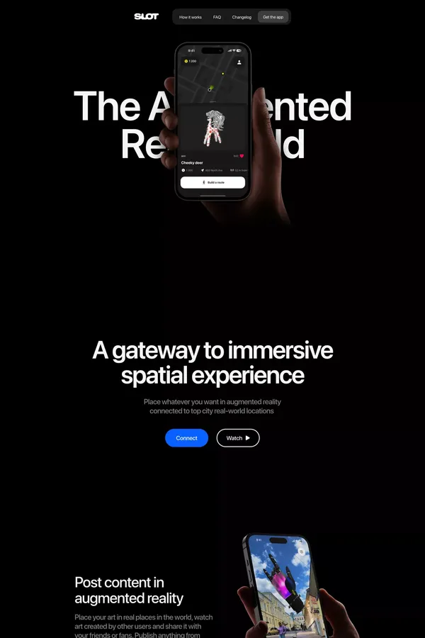 SLOT — The Augmented Real World - Landing design inspiration