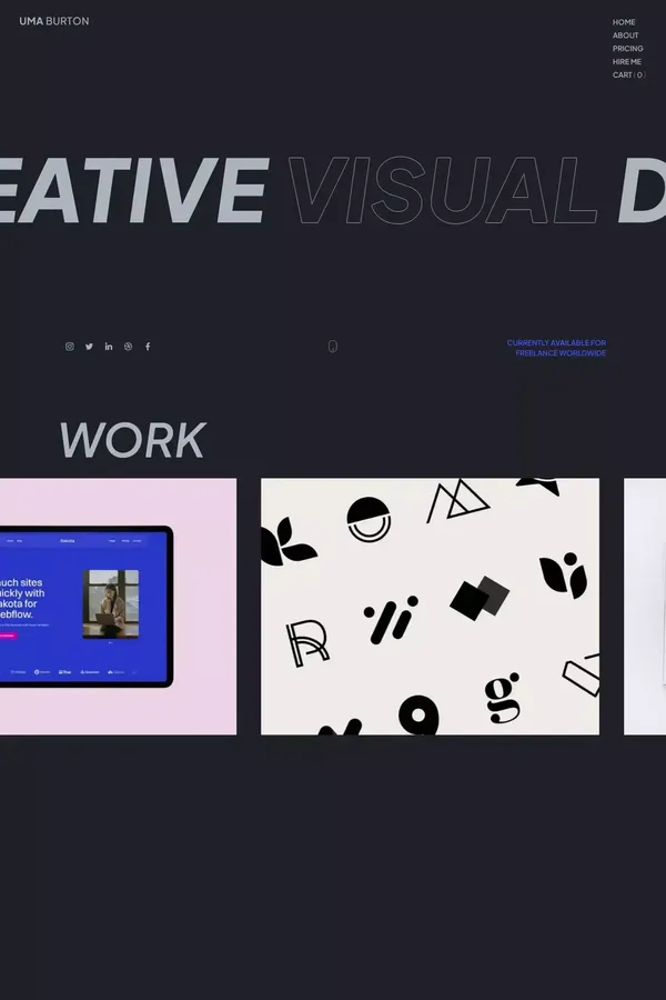 Uma Burton - Webflow Ecommerce website template