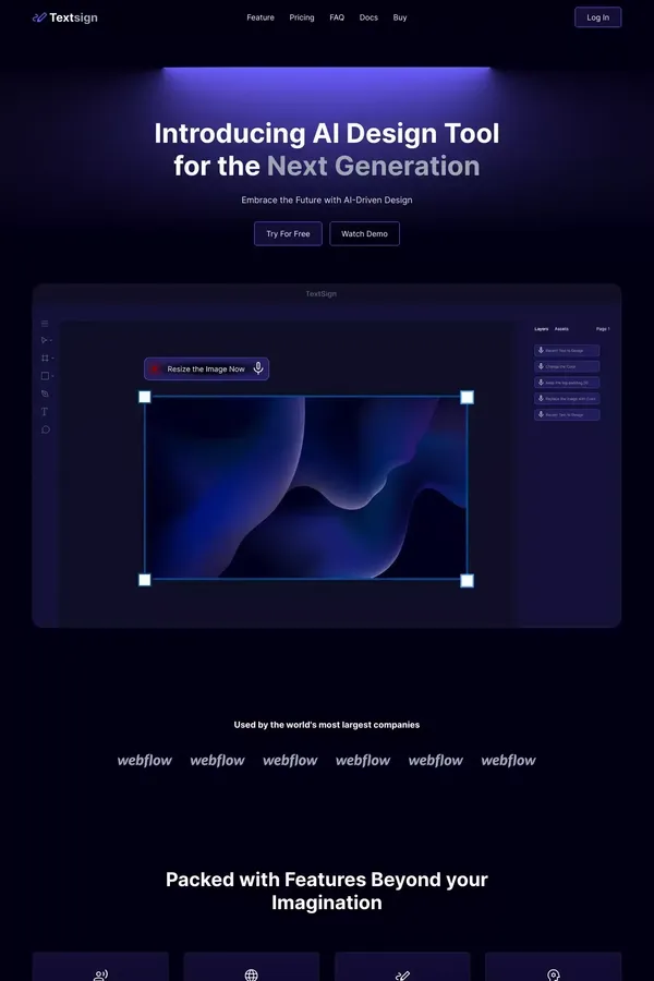 Textsign - Webflow HTML Website Template