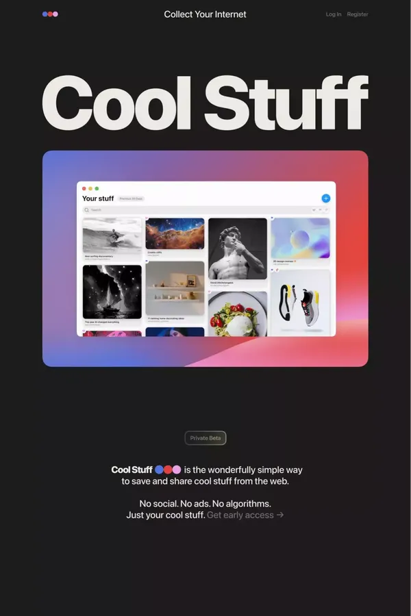 Cool Stuff - Landing design inspiration