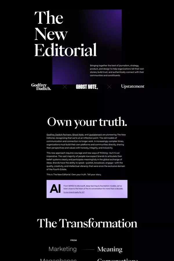 The New Editorial - Portfolio design inspiration