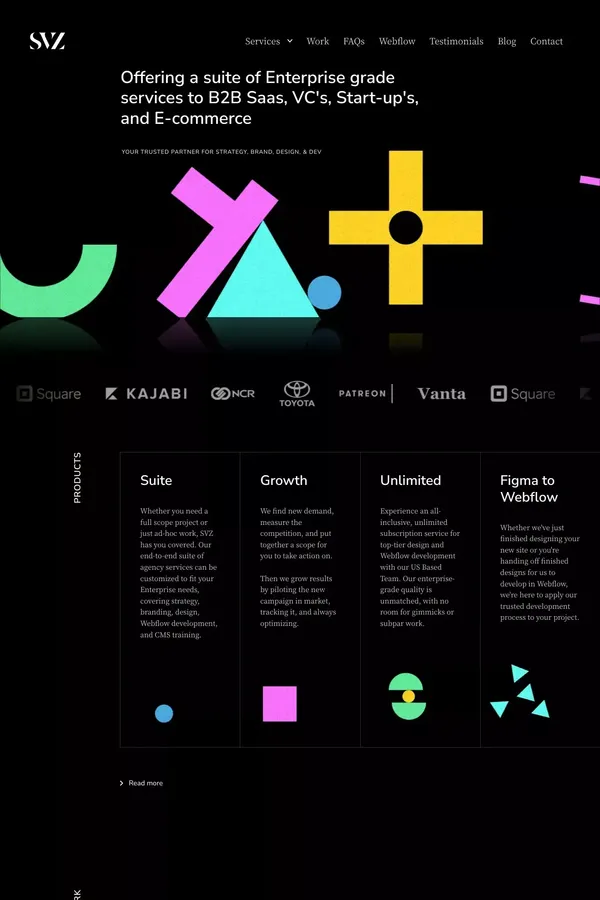 Webflow Developer | SVZ Design - Portfolio design inspiration