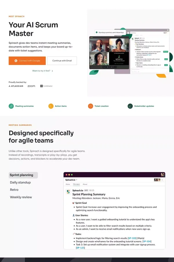Meet your AI Scrum Master | Spinach.io