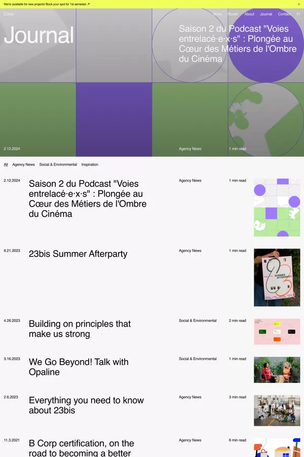 Journal | 23bis - Portfolio design inspiration