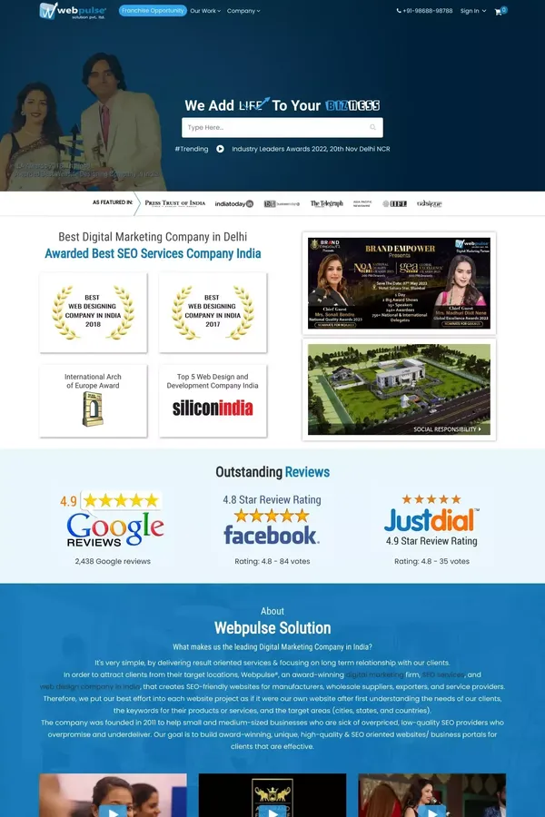 #1 Digital Marketing Company in India, Best SEO Services Company Delhi - website design inspiration