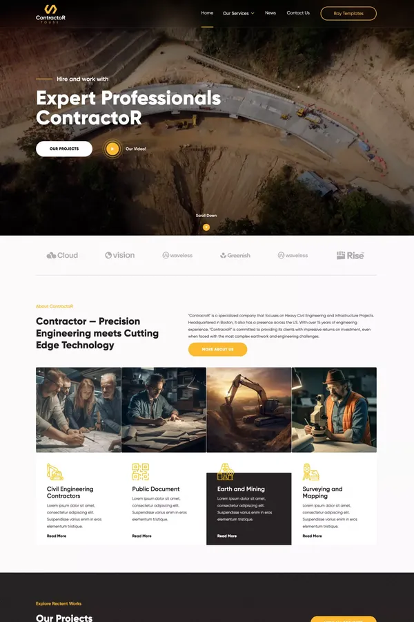 ContractoR - Construction HTML5 Responsive Website Template