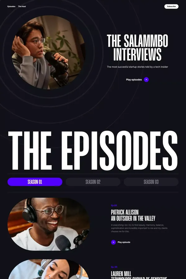 Salammbo - HTML website template - Template design inspiration