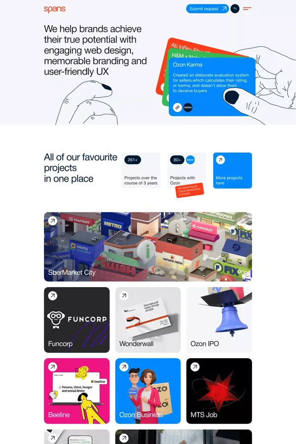 Spans Agency - About Us  design inspiration