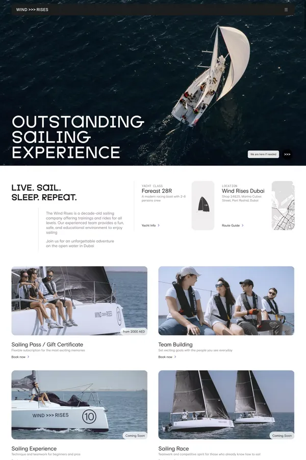 Wind Rises - Landing design inspiration