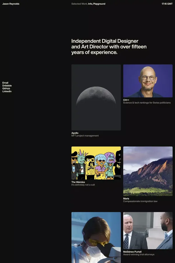 Jason Reynolds – Digital Designer - Portfolio design inspiration