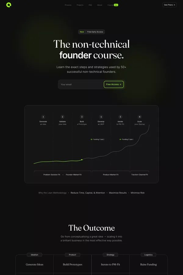 The Non-Technical Founder Course - Other design inspiration