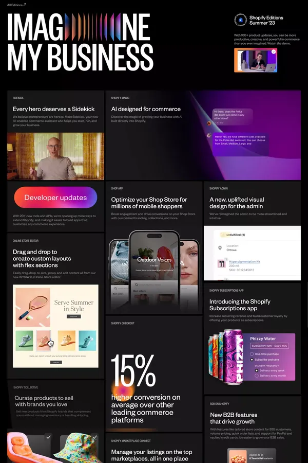 Shopify Editions | Summer ’23 - Blog design inspiration