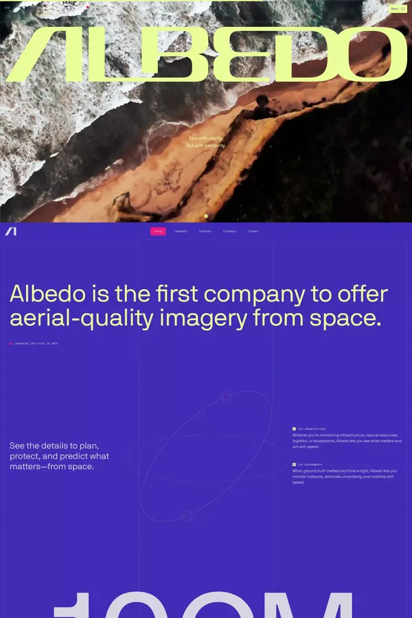 Albedo - Landing design inspiration