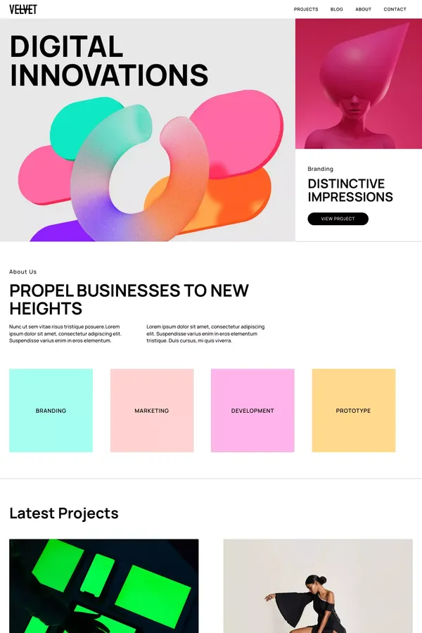 Velvet - Webflow HTML website template - Template design inspiration