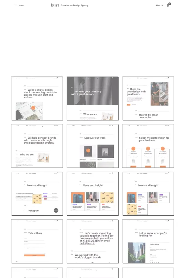 Kurt - Webflow Ecommerce website template - Template design inspiration