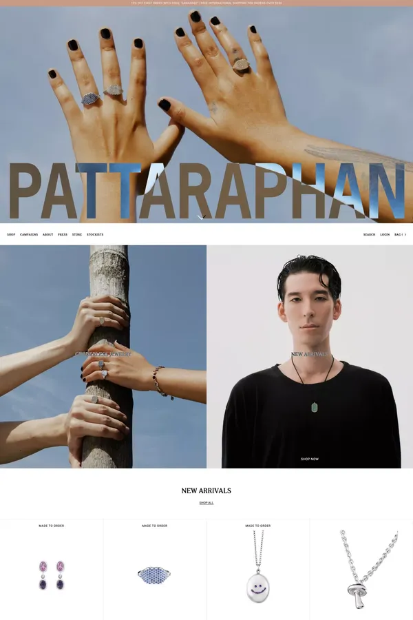 PATTARAPHAN - Ecommerce design inspiration