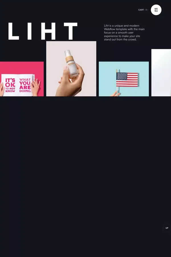Liht - Webflow Ecommerce website template - Template design inspiration