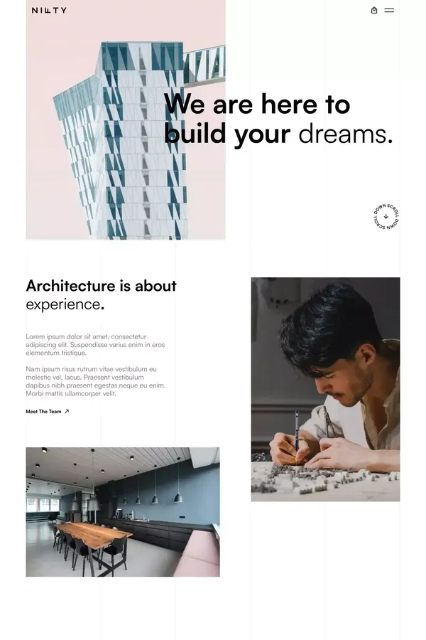 Nifty - Webflow Ecommerce website template - Template design inspiration