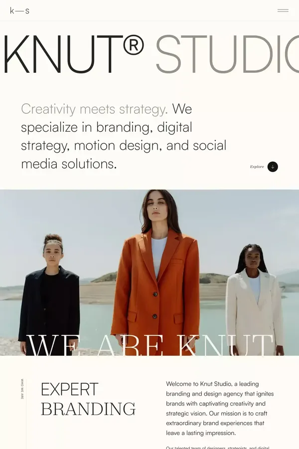 Knut - Agency & Portfolio Framer Template - Template design inspiration