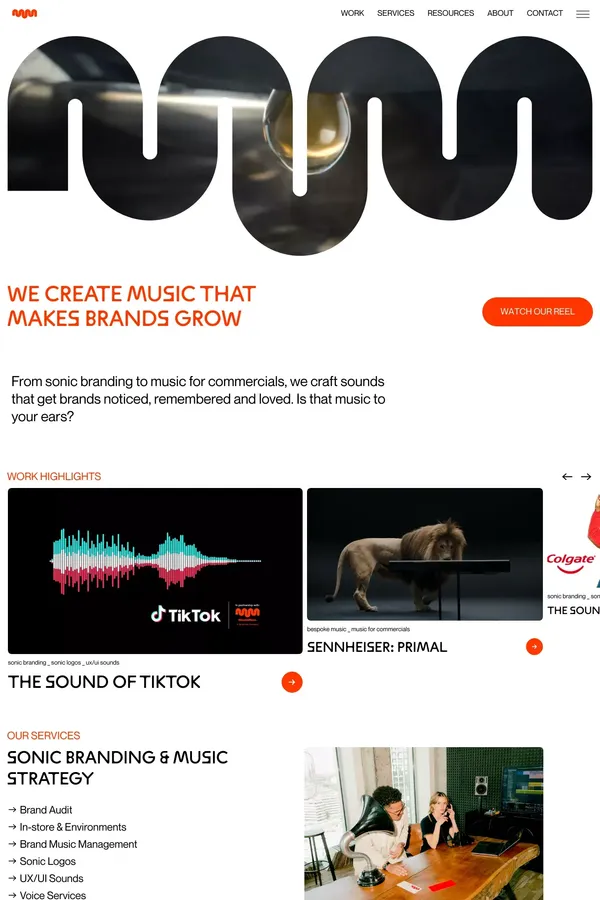 Sonic Branding and Music For Commercials | MassiveMusic - Portfolio design inspiration