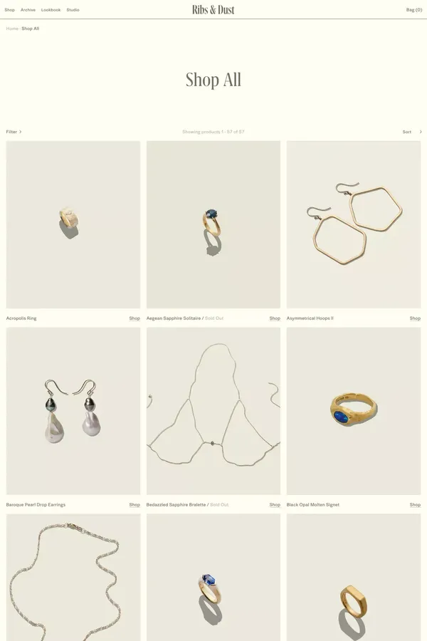 Products - Product listing design inspiration