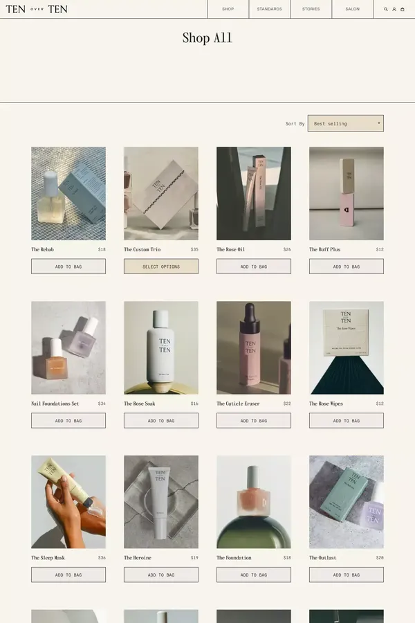 All – Tenoverten - Product listing design inspiration